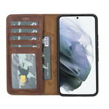 Samsung Galaxy S22 Magnetic Detachable Leather Wallet Case by Hardiston - premium Samsung S - 22 Cases