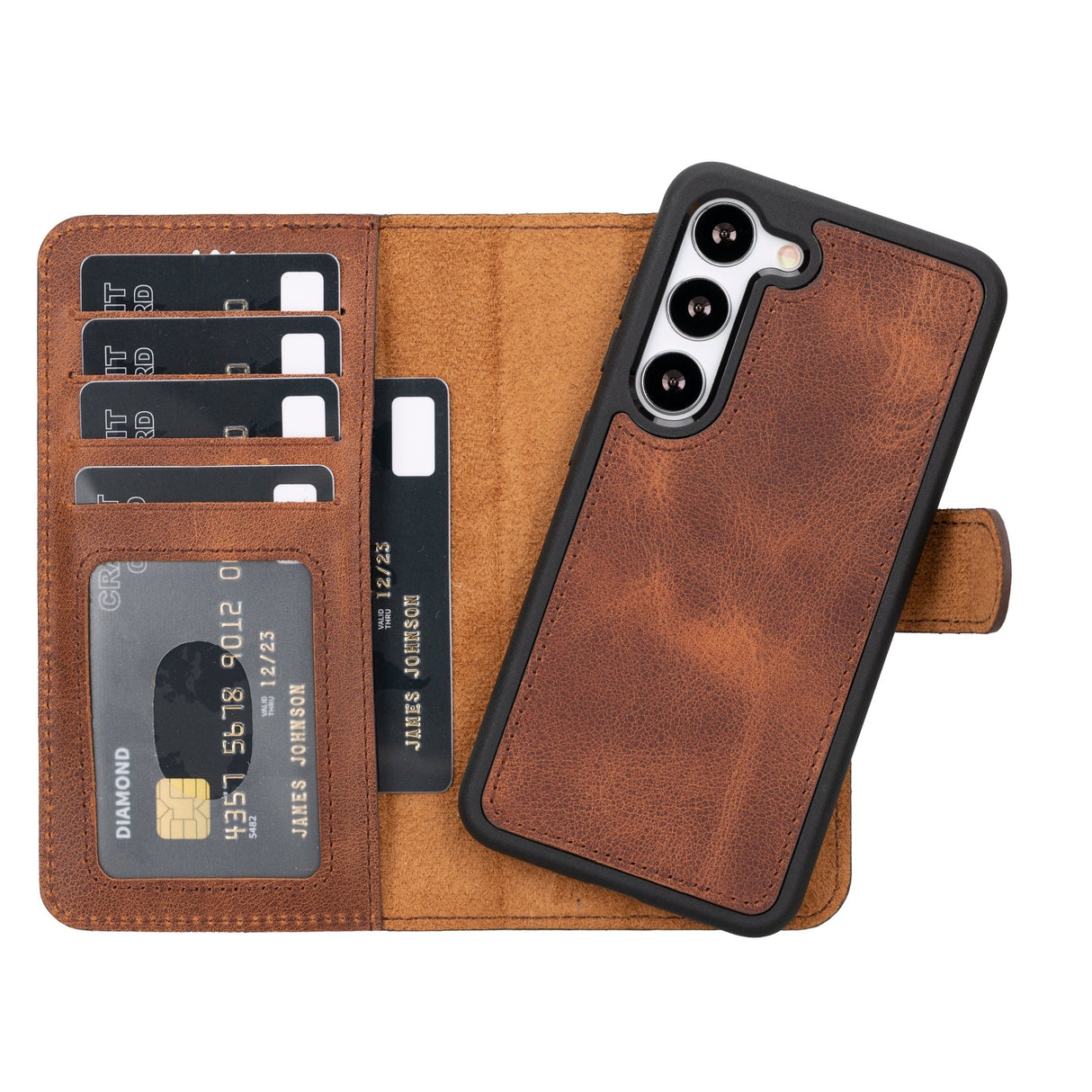 Samsung Galaxy S23 Magnetic Detachable Leather Wallet Case by Hardiston - premium mws_apo_generated