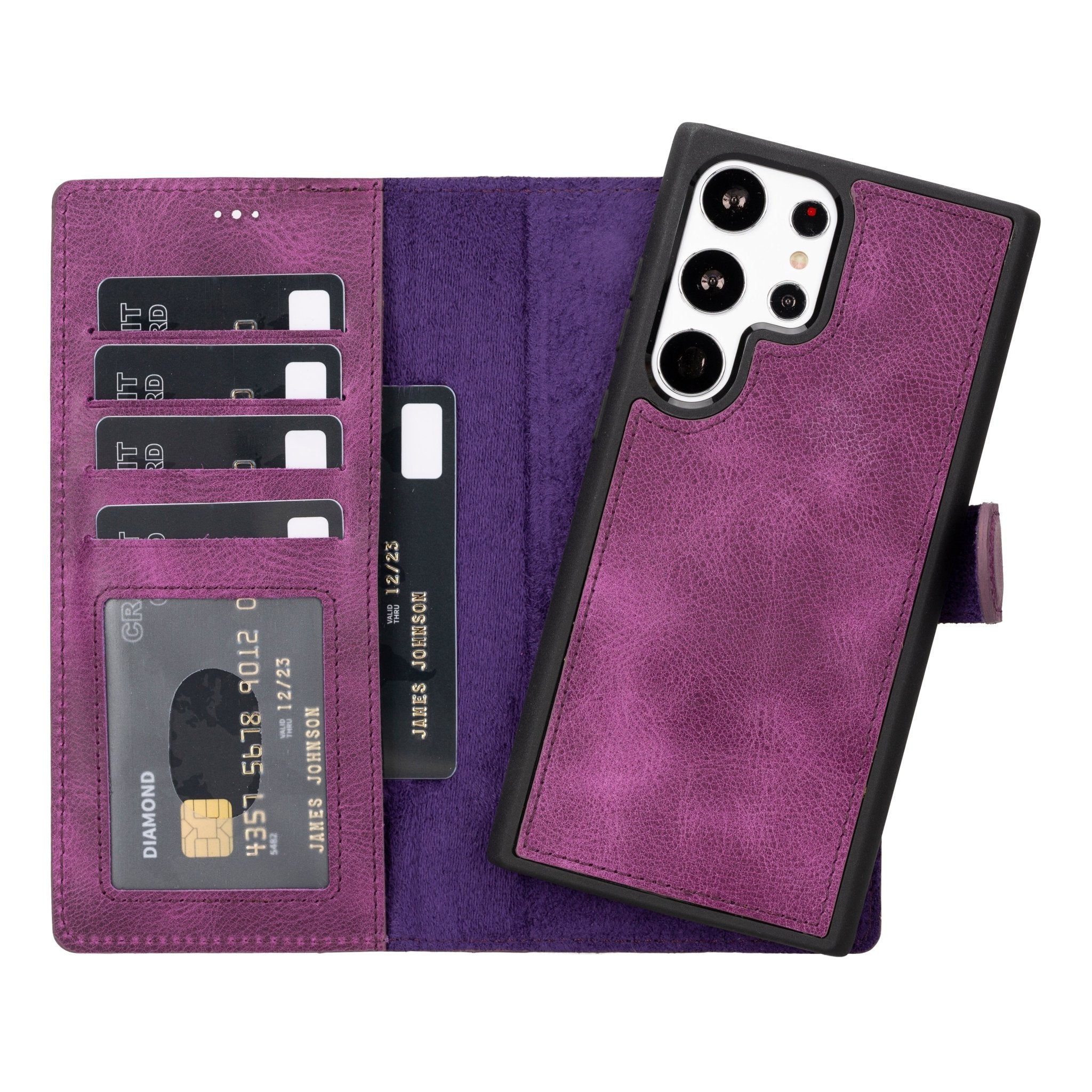 Samsung S23 Ultra 2-in-1 RFID Leather Wallet | Hardiston