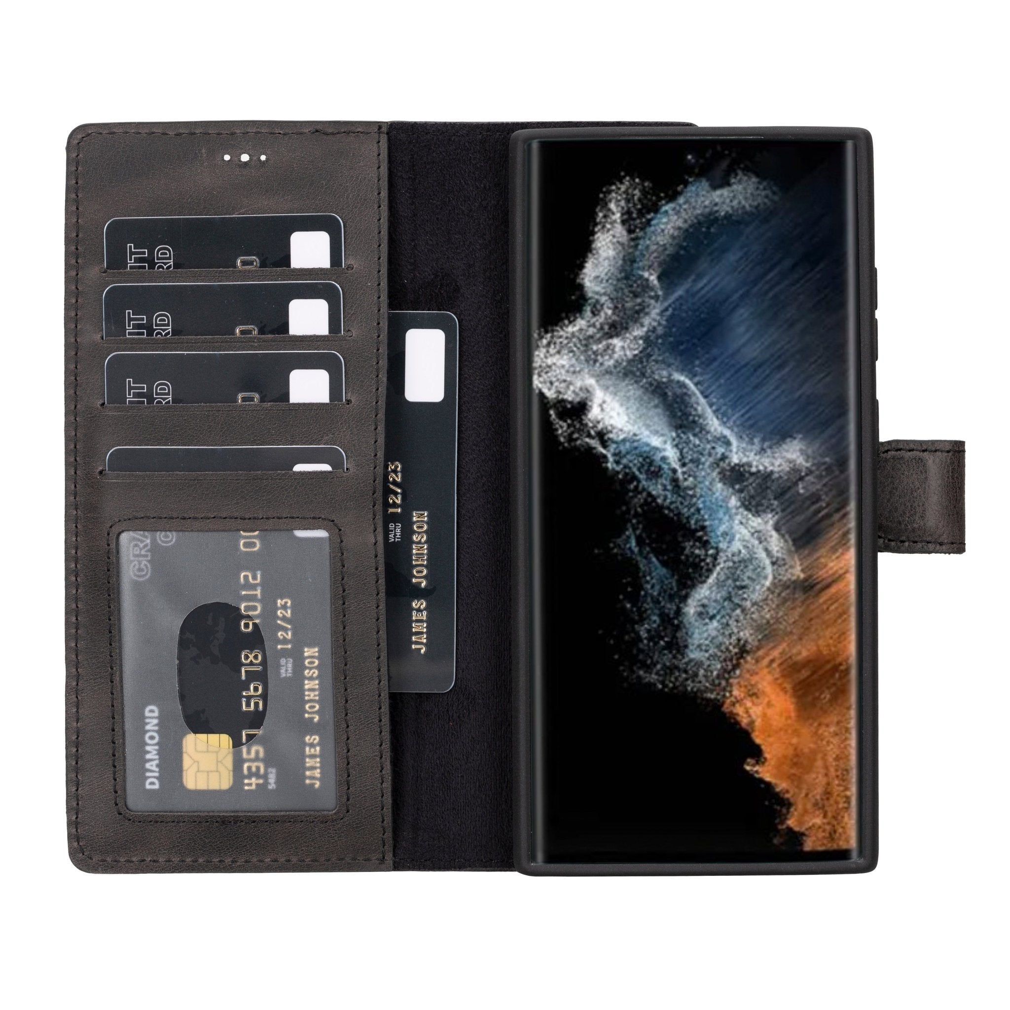Samsung S23 Ultra 2-in-1 RFID Leather Wallet | Hardiston
