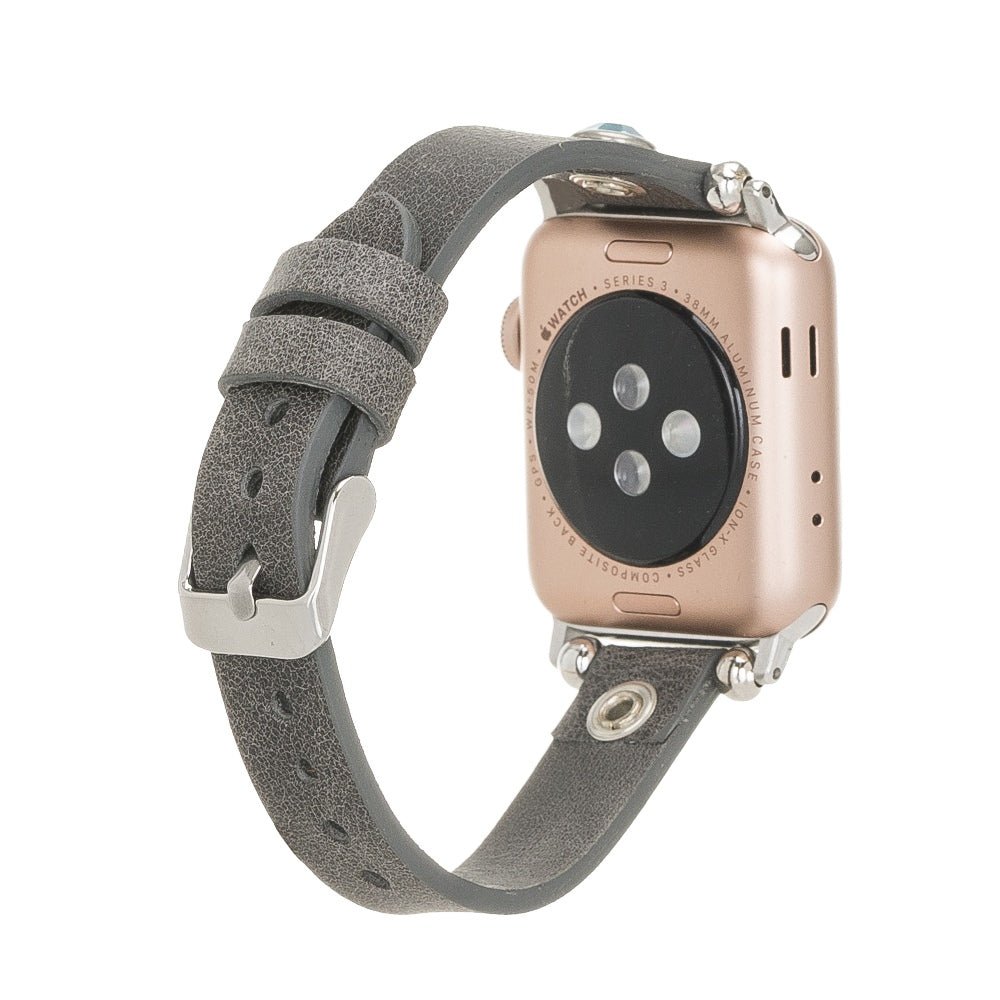 Slim Beady Leather Band for Apple Watch by Hardiston - premium Watch Bands - Apple