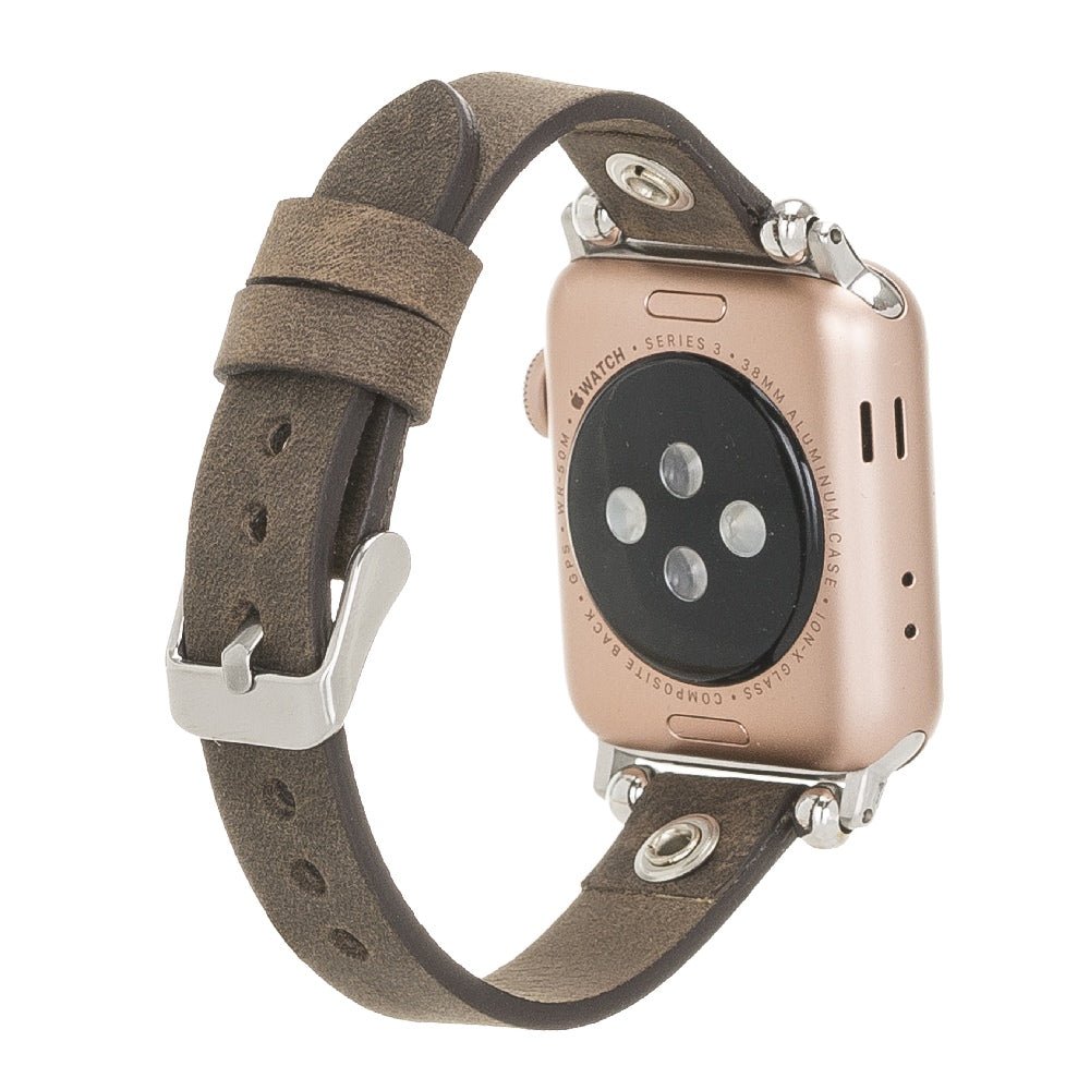Slim Beady Leather Band for Apple Watch by Hardiston - premium Watch Bands - Apple