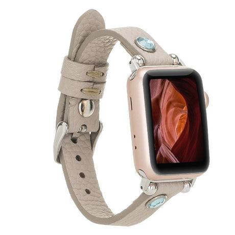 Slim Beady Leather Band for Apple Watch by Hardiston - premium Watch Bands - Apple