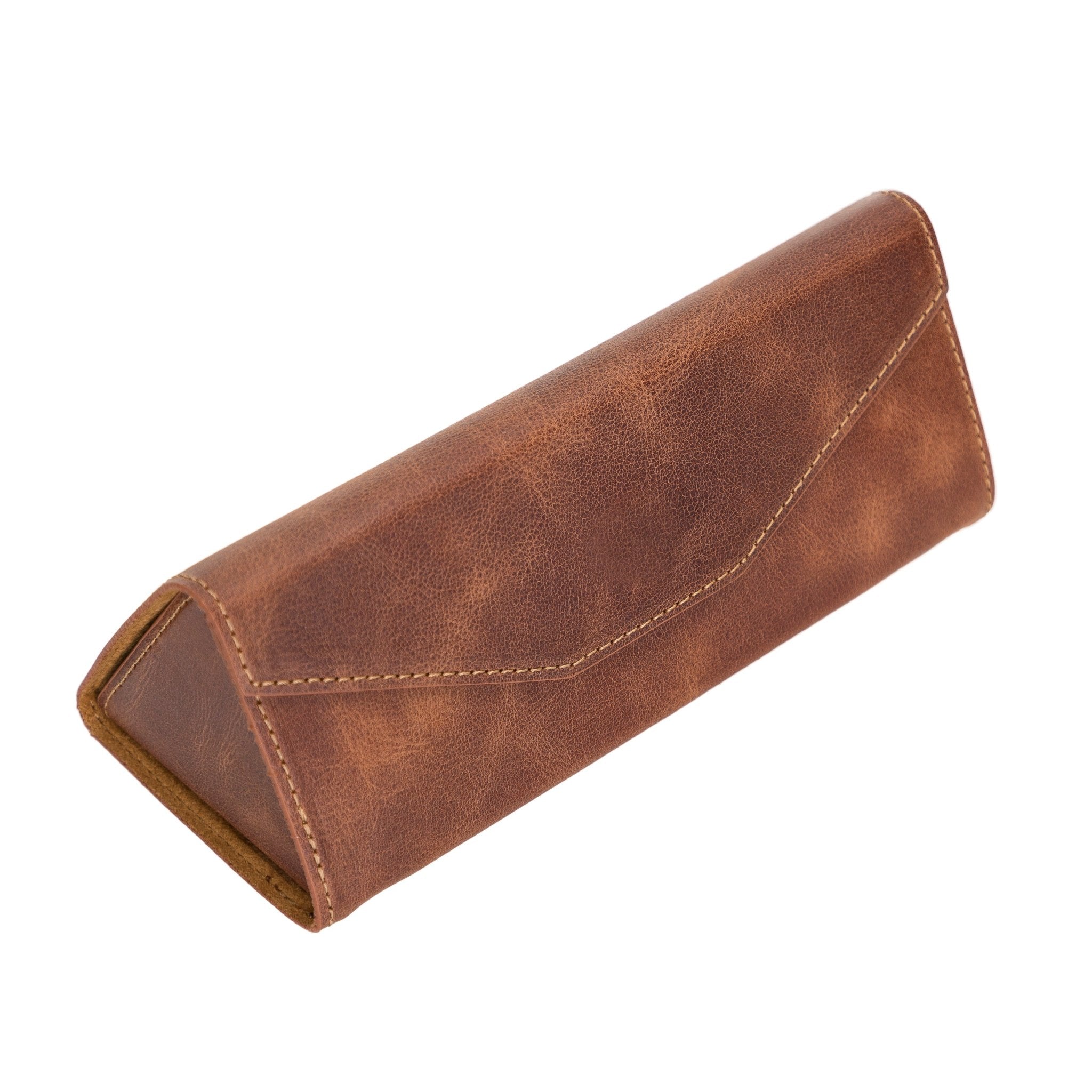 Collapsible Leather Triangle Eyeglass Case | Hardiston