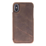 Snap On Leather Wallet Case for iPhone X / XS