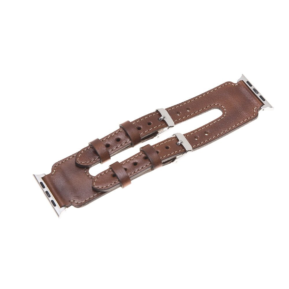 Twin Strap Leather Band for Apple Watch by Hardiston - premium Watch Bands - Apple