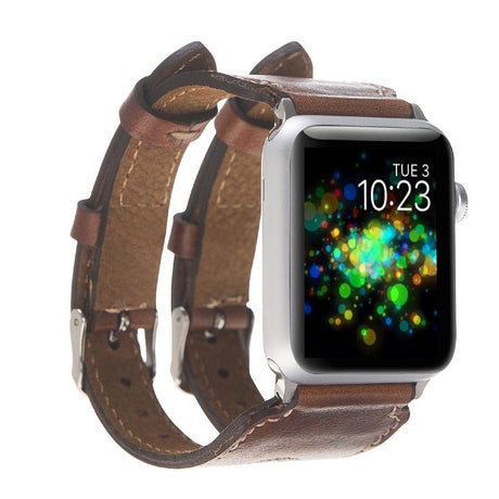 Twin Strap Leather Band for Apple Watch by Hardiston - premium Watch Bands - Apple