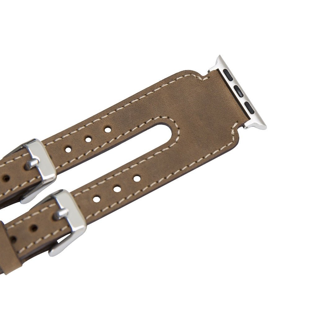Twin Strap Leather Band for Apple Watch by Hardiston - premium Watch Bands - Apple