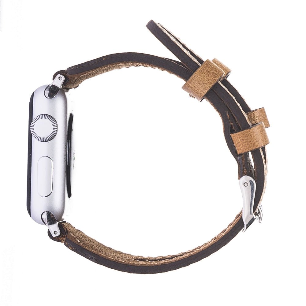 Twin Strap Leather Band for Apple Watch by Hardiston - premium Watch Bands - Apple