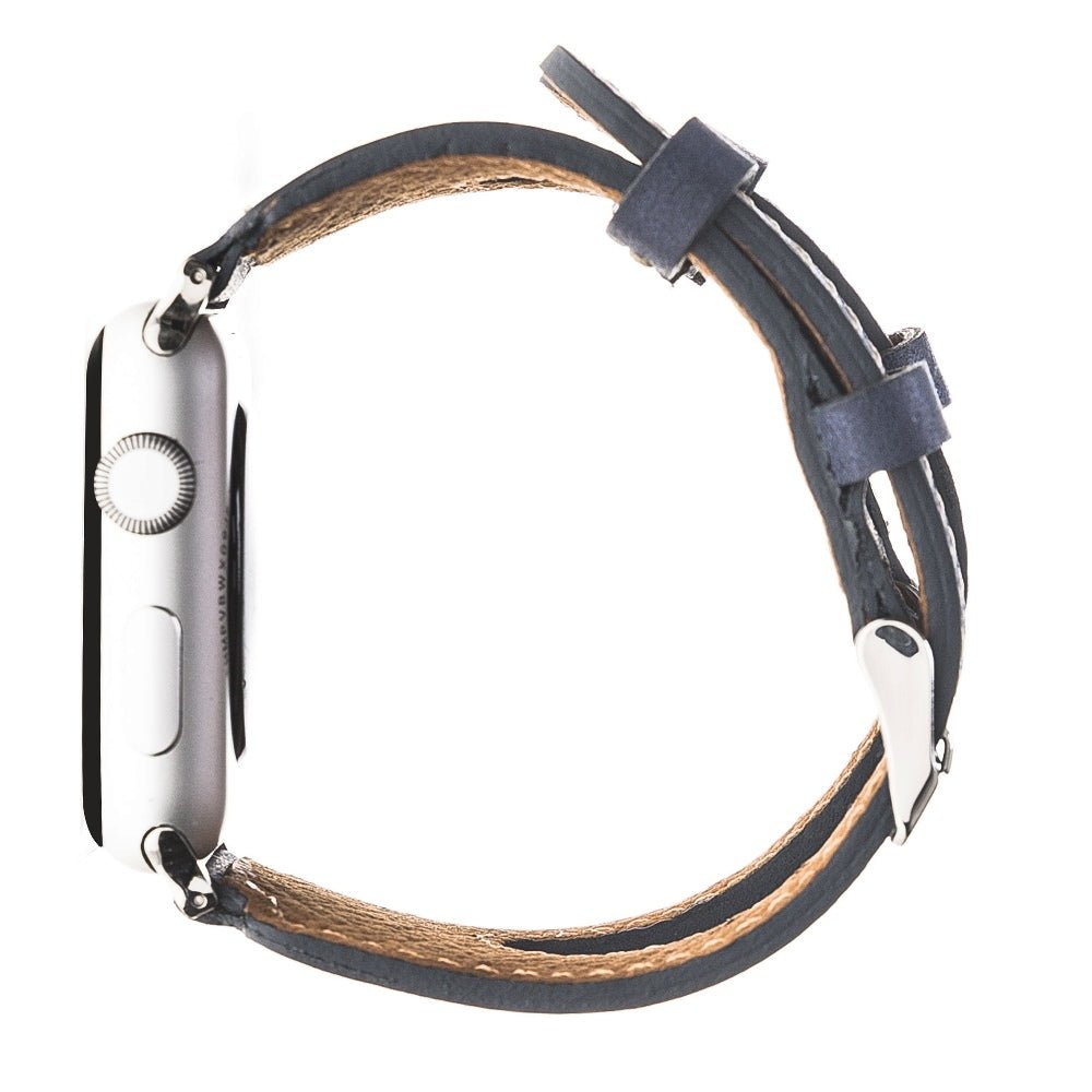 Twin Strap Leather Band for Apple Watch by Hardiston - premium Watch Bands - Apple