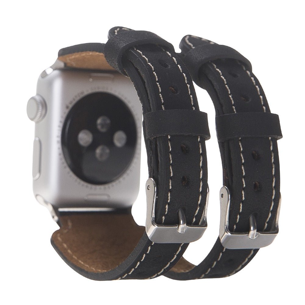 Twin Strap Leather Band for Apple Watch by Hardiston - premium Watch Bands - Apple